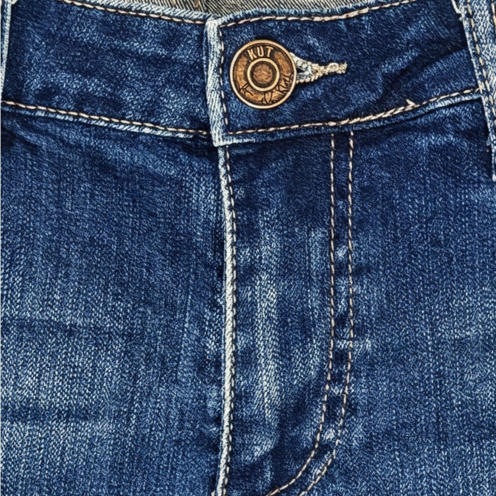 Kut from the Kloth Katy Ankle Straight Leg Women's Jeans in Classic Blue - Picture 4 of 7